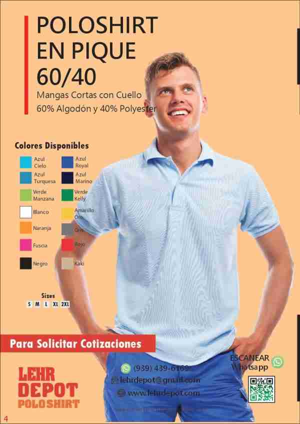 Polos shirt en pique 60/40 manga corta